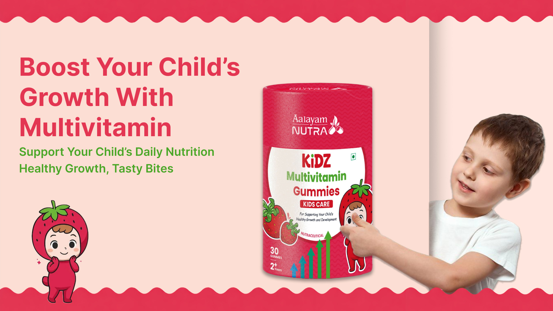 KiDZ Multivitamin Gummies Aalayam for child growth and daily nutrition support
